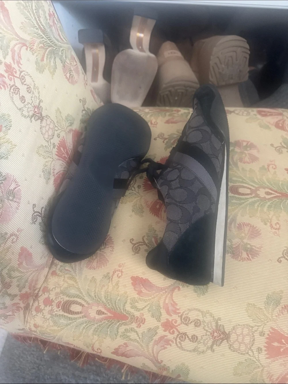 Coach Women's Black Signature Low-Top Sneakers